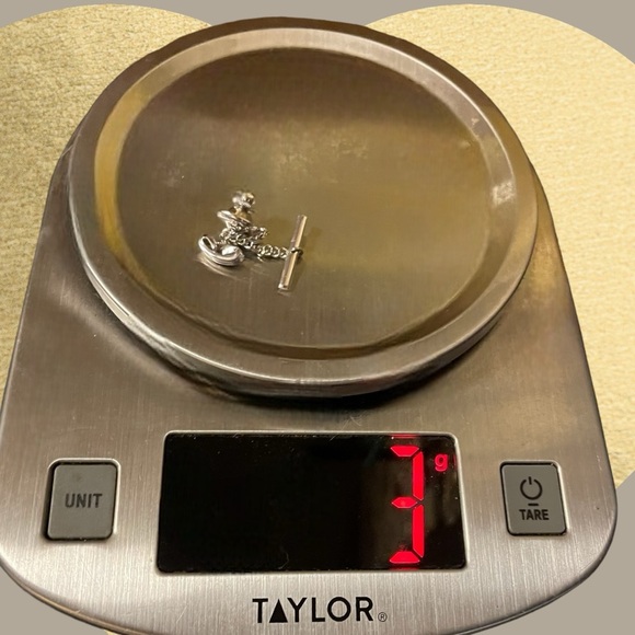 Vintage 10K White Gold Men’s Tie Tack Pin Symbol Bratzel Looks unsigned - Picture 9 of 10